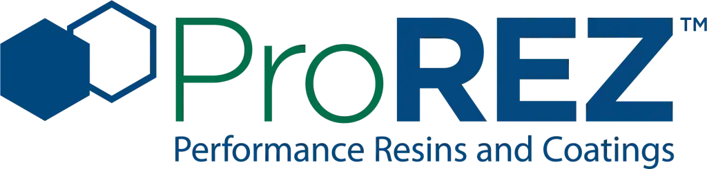The ProREZ logo features a blue hexagon with "Performance Resins and Coatings" written below it.
